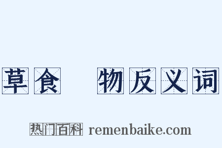 草食動物反义词是什么意思的图片
